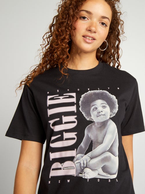 T-shirt oversize à imprimé 'Biggie' - Kiabi