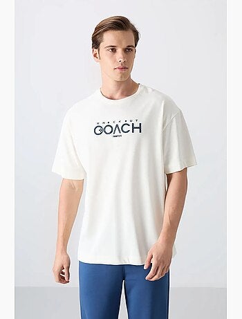 T-shirt oversize à logo et col rond tommy