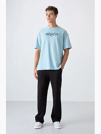 T-shirt oversize à logo et col rond tommy