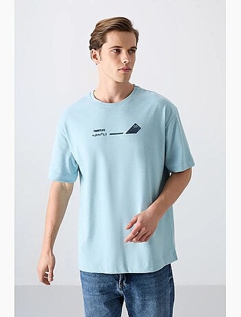 T-shirt oversize à logo et col rond tommy