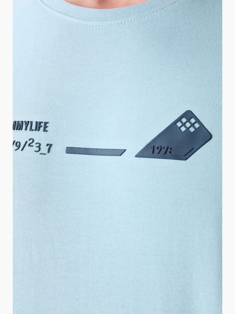 T-shirt oversize à logo et col rond tommy Bleu ciel - Kiabi