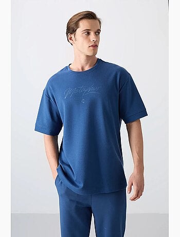 T-shirt oversize à logo et col rond tommy