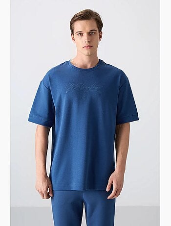 T-shirt oversize à logo et col rond tommy