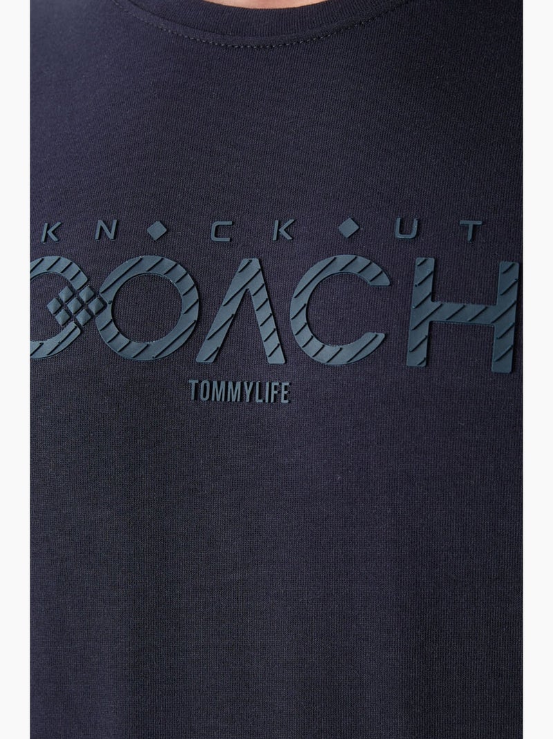 T-shirt oversize à logo et col rond tommy Bleu marine - Kiabi