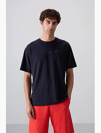 T-shirt oversize à logo et col rond tommy