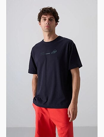 T-shirt oversize à logo et col rond tommy