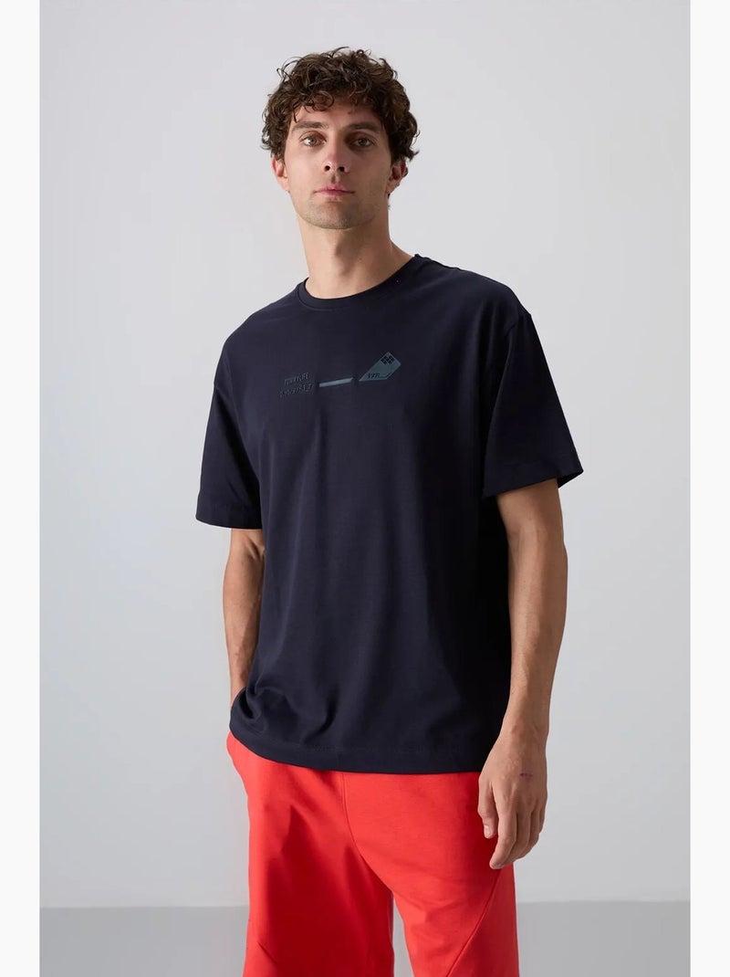 T-shirt oversize à logo et col rond tommy Bleu marine - Kiabi
