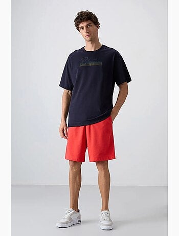 T-shirt oversize à logo et col rond tommy