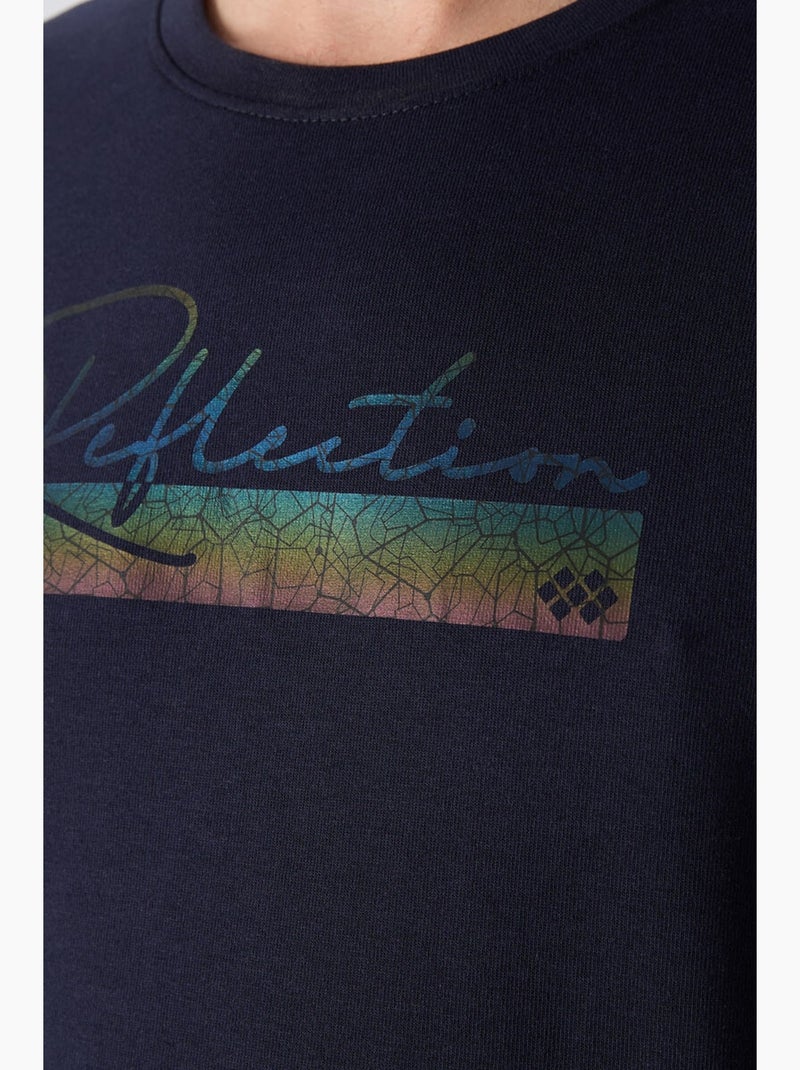 T-shirt oversize à logo et col rond tommy Bleu marine - Kiabi