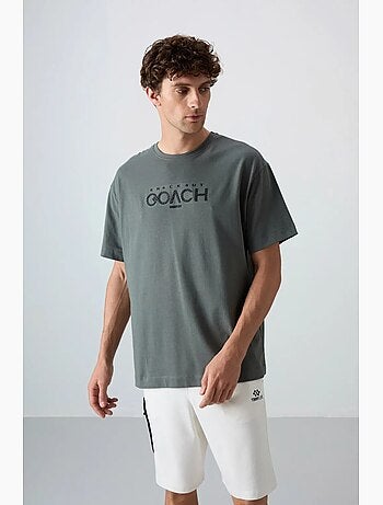 T-shirt oversize à logo et col rond tommy