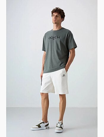T-shirt oversize à logo et col rond tommy