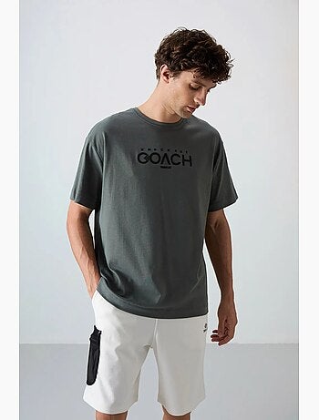 T-shirt oversize à logo et col rond tommy