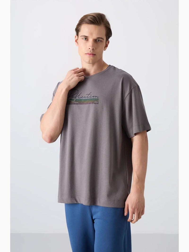 T-shirt oversize à logo et col rond tommy Gris Noir - Kiabi