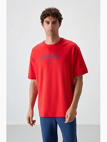 T-shirt oversize à logo et col rond tommy