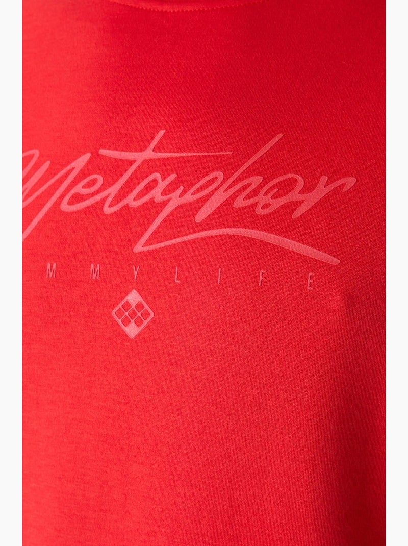 T-shirt oversize à logo et col rond tommy Rouge - Kiabi