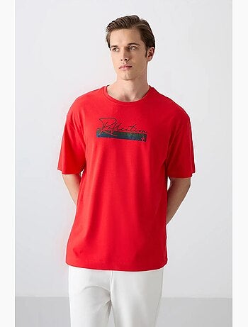 T-shirt oversize à logo et col rond tommy