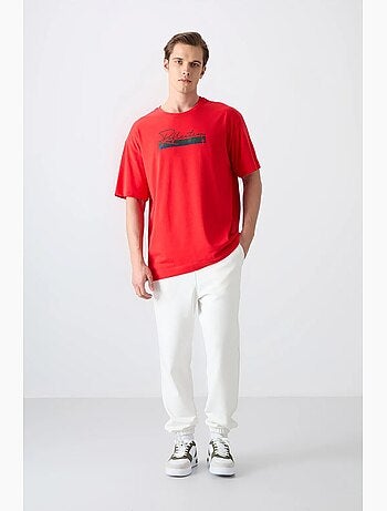 T-shirt oversize à logo et col rond tommy
