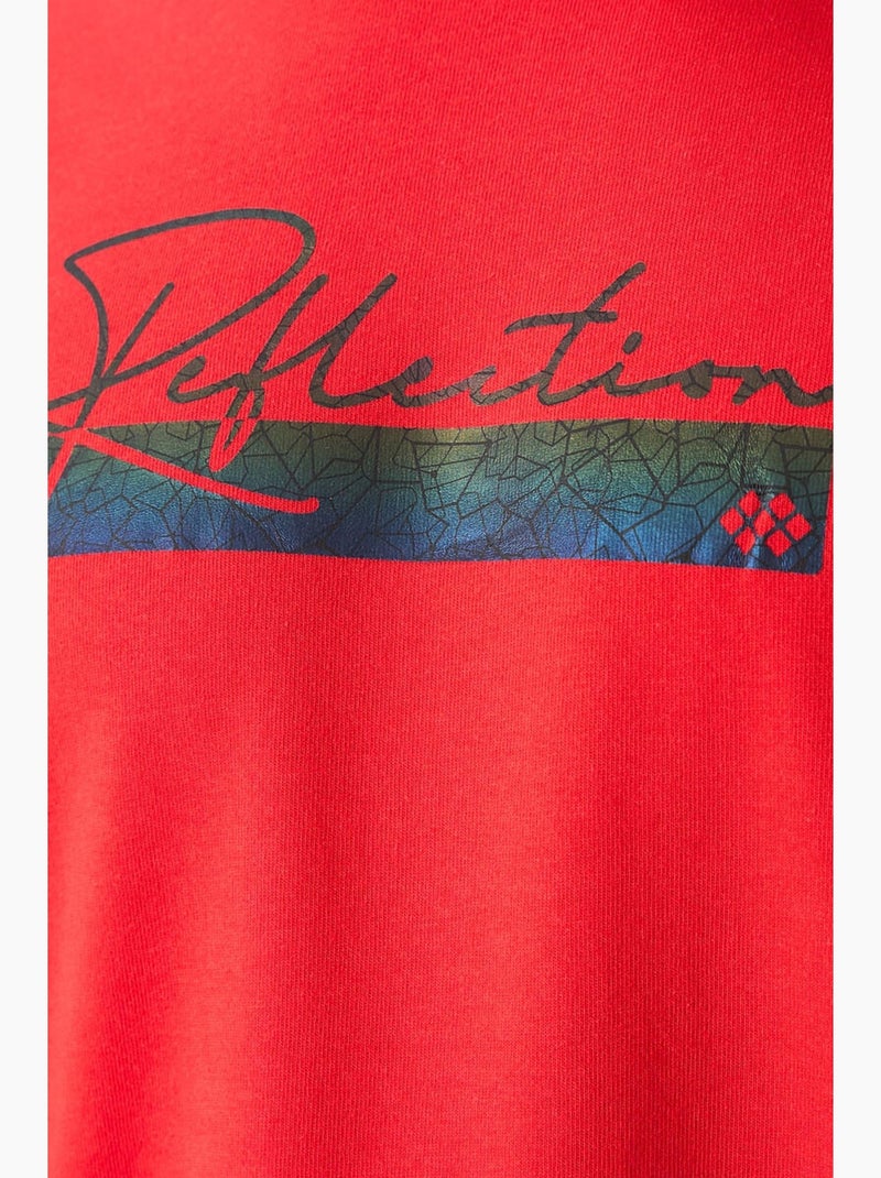 T-shirt oversize à logo et col rond tommy Rouge - Kiabi