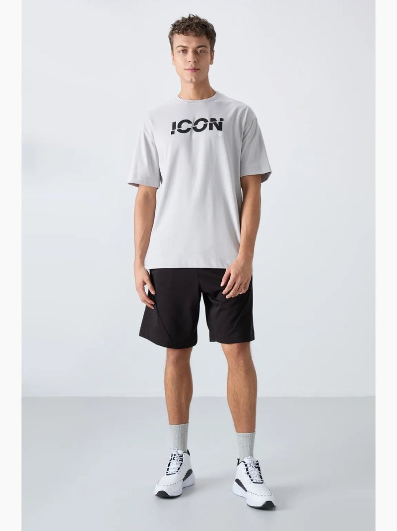 T-shirt oversize à logo imprimé et col rond tommy Gris clair - Kiabi