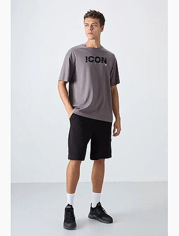 T-shirt oversize à logo imprimé et col rond tommy