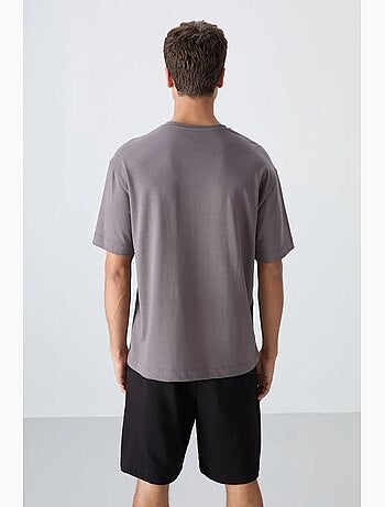 T-shirt oversize à logo imprimé et col rond tommy