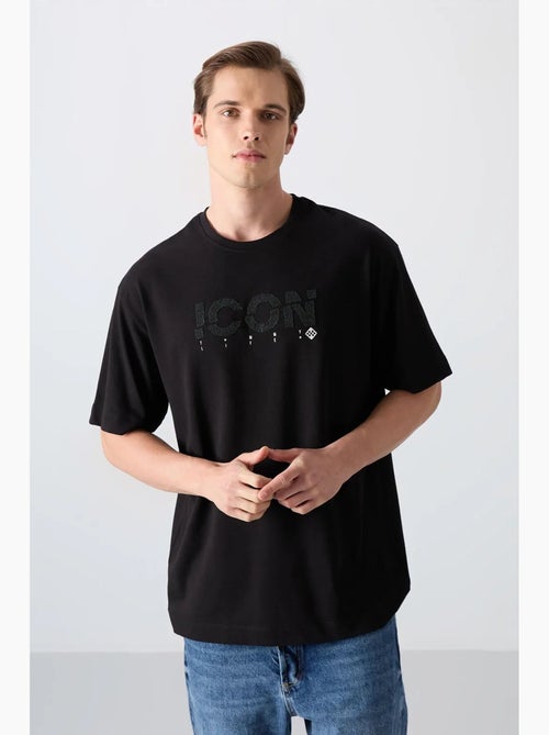 T-shirt oversize à logo imprimé et col rond tommy - Kiabi T-shirt oversize à logo imprimé et col rond tommy - Kiabi