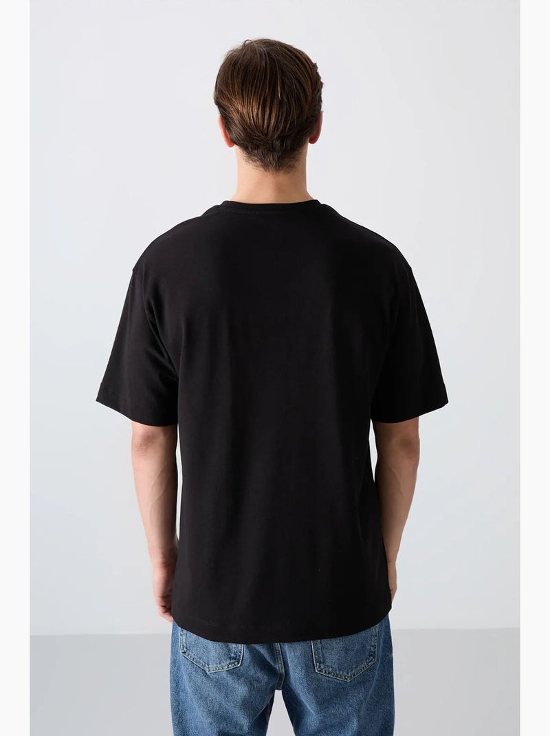 T-shirt oversize à logo imprimé et col rond tommy Noir - Kiabi