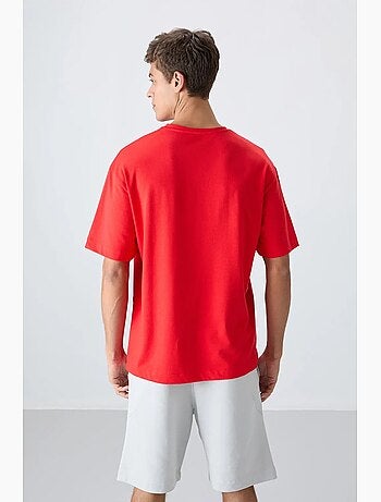 T-shirt oversize à logo imprimé et col rond tommy