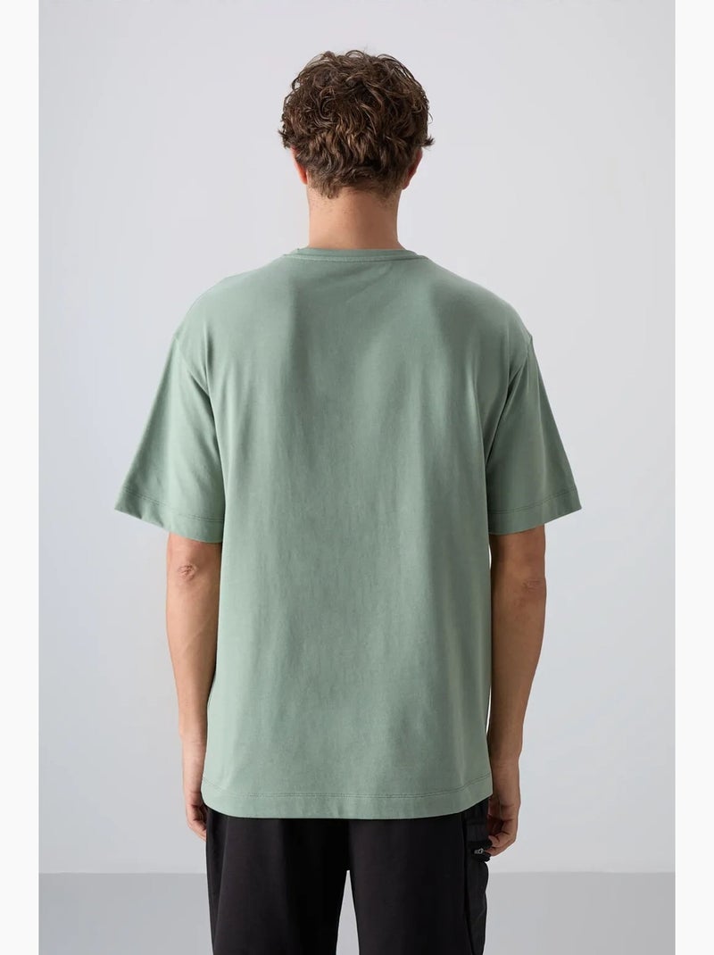 T-shirt oversize à logo imprimé et col rond tommy Vert - Kiabi