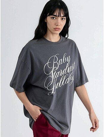 T-shirt oversize à manches courtes et col rond avec détail accessoire busem