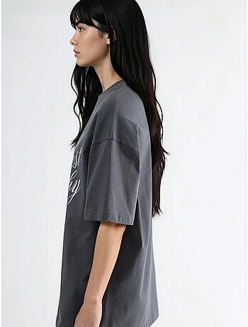T-shirt oversize à manches courtes et col rond avec détail accessoire busem