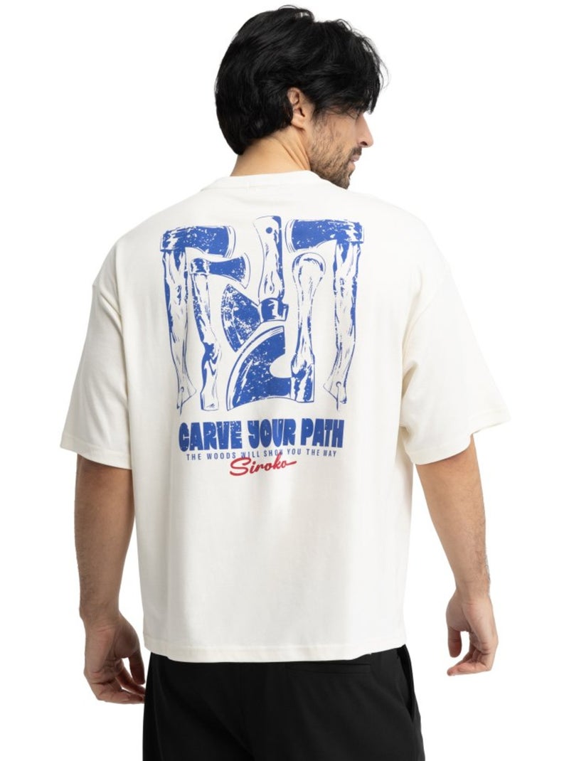T-shirt oversize à manches courtes homme homme grama Blanc - Kiabi
