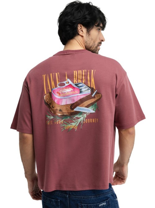 T-shirt oversize à manches courtes homme homme grama burgundy - Kiabi T-shirt oversize à manches courtes homme homme grama burgundy - Kiabi
