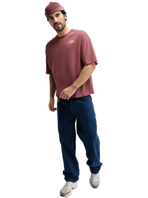 T-shirt oversize à manches courtes homme homme grama burgundy - Kiabi T-shirt oversize à manches courtes homme homme grama burgundy - Kiabi