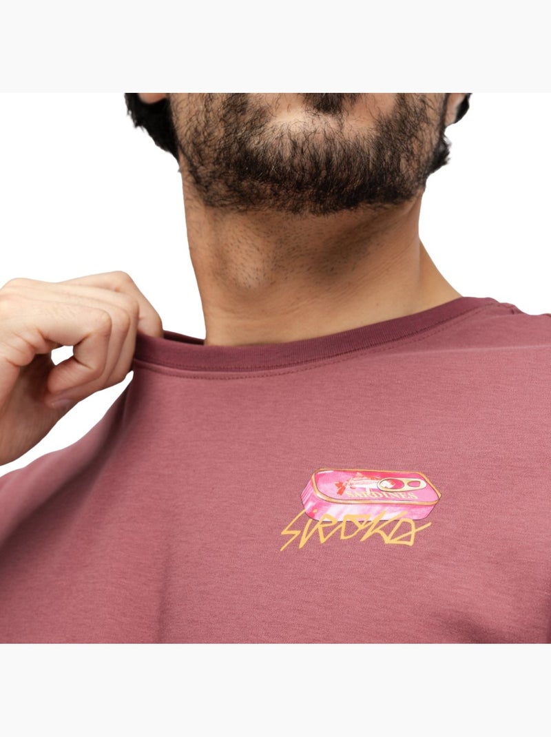 T-shirt oversize à manches courtes homme homme grama burgundy Rouge - Kiabi