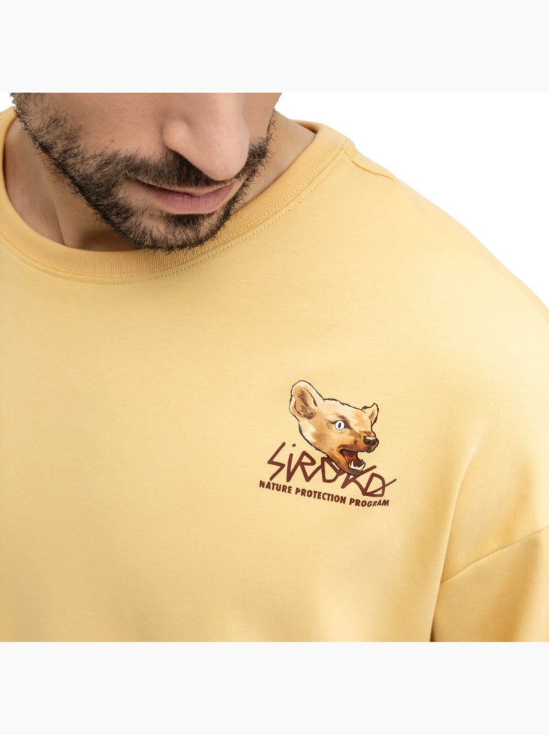 T-shirt oversize à manches courtes homme homme grama mustard Jaune - Kiabi