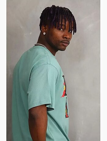 T-shirt oversize à manches longues et col rond avec imprimé au dos janes