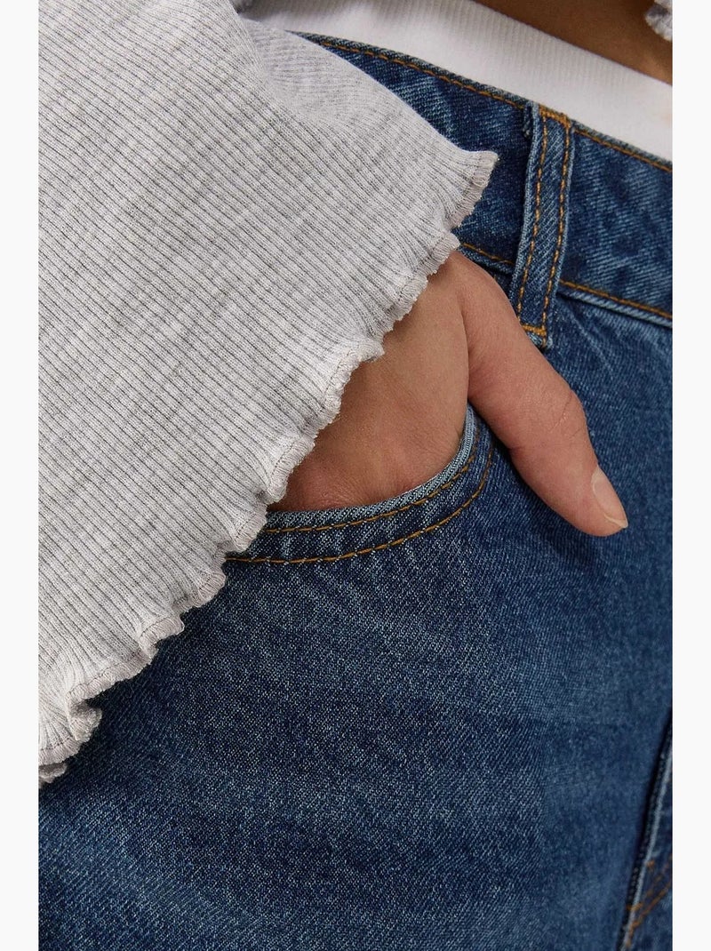 T-shirt oversize à manches longues et ourlet ondulé hiccup Gris - Kiabi