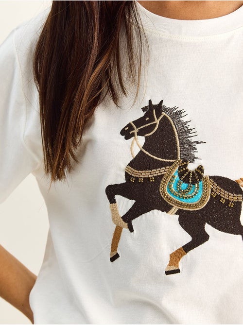 T-shirt oversize à sequins brodés lucci - Kiabi T-shirt oversize à sequins brodés lucci - Kiabi