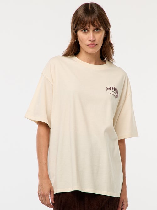 T-shirt oversize avec imprimé - Kiabi