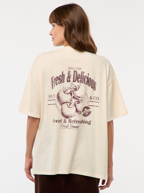 T-shirt oversize avec imprimé - Kiabi