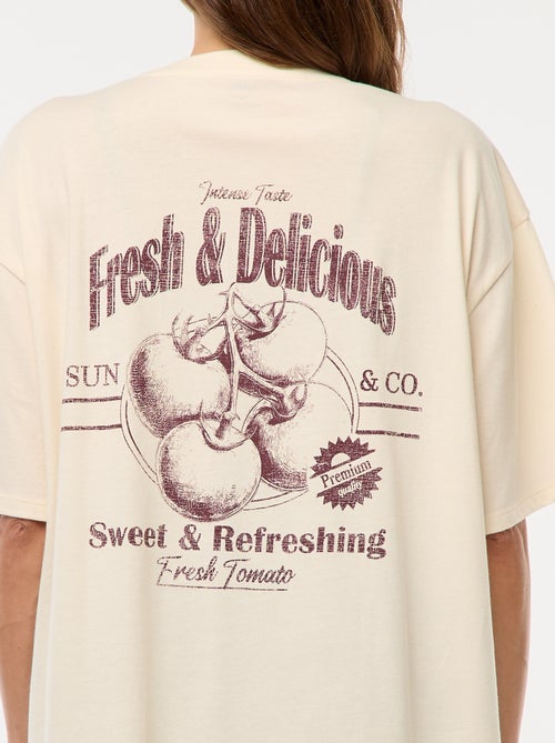 T-shirt oversize avec imprimé - Kiabi