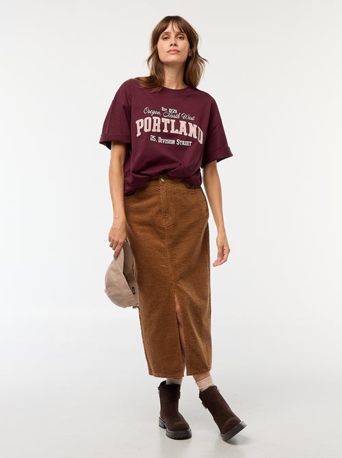 T-shirt oversize avec imprimé - Kiabi