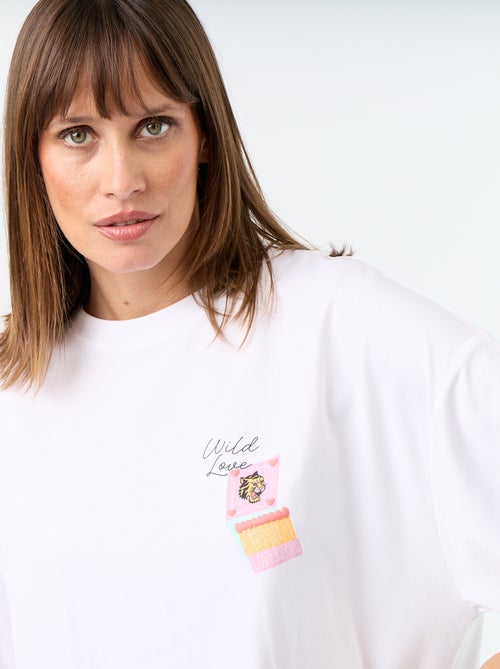 T-shirt oversize avec print au dos - Kiabi