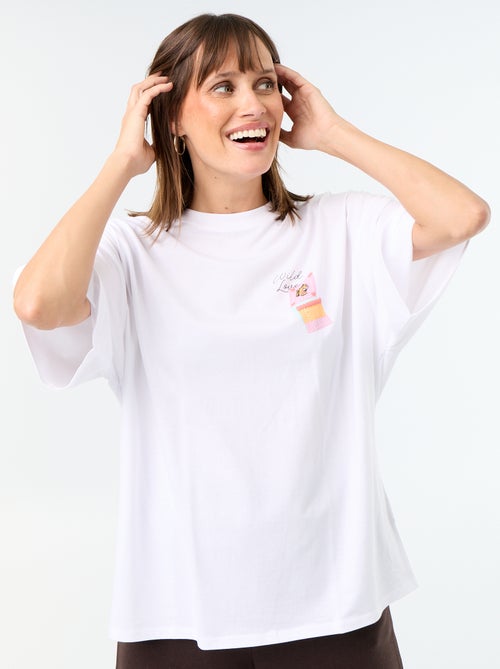 T-shirt oversize avec print au dos - Kiabi