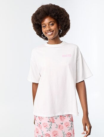 T-shirt oversize avec print au dos