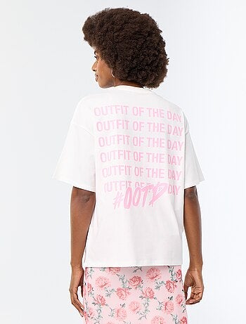 T-shirt oversize avec print au dos