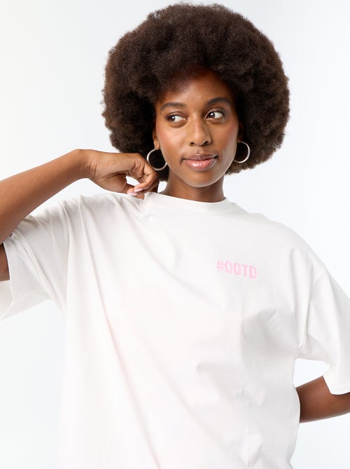 T-shirt oversize avec print au dos - Kiabi T-shirt oversize avec print au dos - Kiabi