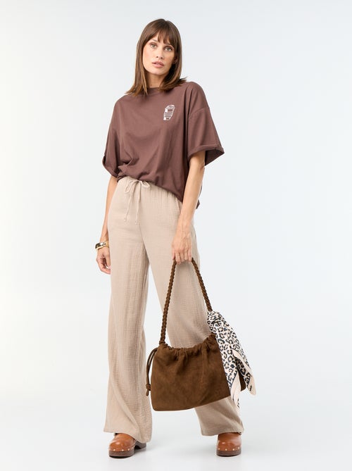 T-shirt oversize avec print au dos - Kiabi