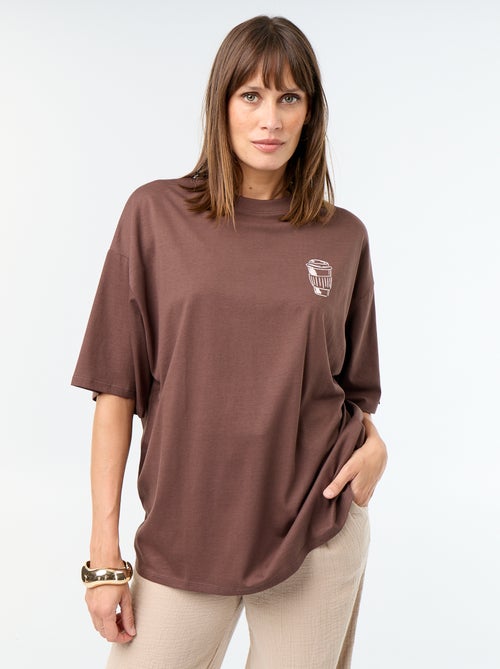 T-shirt oversize avec print au dos - Kiabi